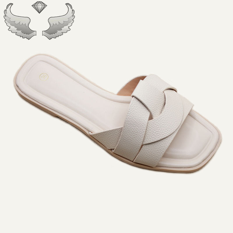 1688 Cross-border direct sales new fashionable, comfortable and non-slip outer wear flat-bottomed cool slippers Wholesale Slippers