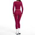 brushed new arrival yoga suit silmslimming look quick-drying fitness clothes outdoor running sports suit for women 4520