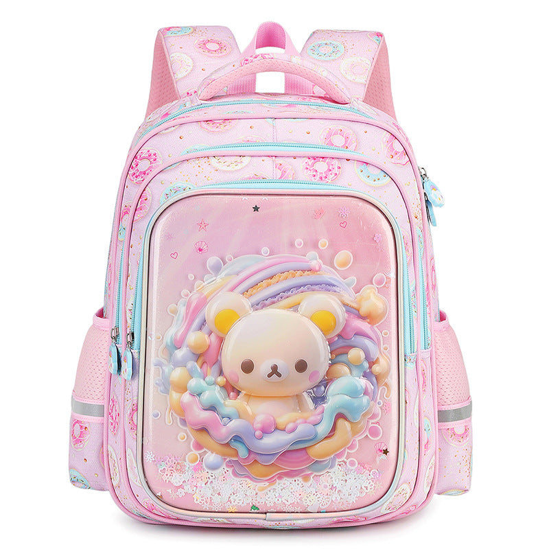 Factory wholesale new mermaid elementary school backpack - lightweight, spine-protecting, 3d transparent shell, cartoon design, large capacity backpack