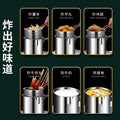 304 stainless steel deep fryer - multifunctional mini fryer for home use, gas powered, with filter screen - fuel efficient small fryer