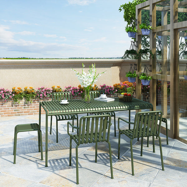Outdoor leisure tables and chairs Outdoor courtyard Terrace Open-air garden Milk tea shop Cafe Wrought iron table and chair combination