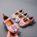 Girls'  spring new bowknot soft sole princess leather shoes for mid-to-large children - wholesale magic tape closure kids' shoes (direct from manufacturer)