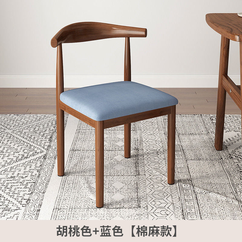 For homenordic desk chair modern casual restaurant chair iron horn chair dining table chair backrest stool