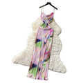 French tie-dye pleated suspender pure desire dress for women summerk-style holiday style waist long skirt dopamine outfit