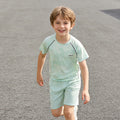 Kids'  summer outfit set: ice silk short-sleeve t-shirt and shorts - quick-dry two-piece tracksuit for youth basketball