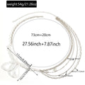 Pearl waist chain wholesale cross-border jewelry personalized exaggerated multi-layered niche design bow body chain for women