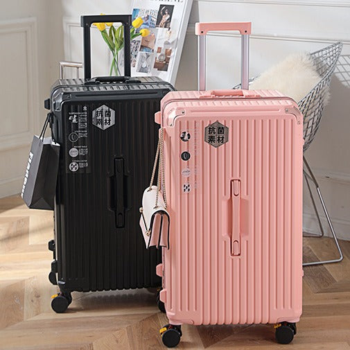 New large-capacity suitcase, high-value women's 28-inch trolley case, 24-inch suitcase bag, five-wheel password case, leather case.
