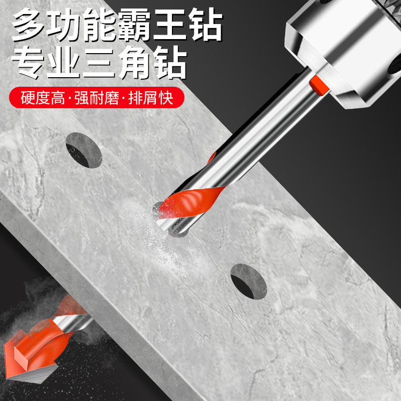 Tile drill bit concrete drilling hole opening overlord drill alloy triangle drill 6mm glass cement large full electric hand drill