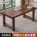 Solid wood desk - rectangular computer desk for bedroom, home office, and study - ideal for middle school students and workspaces