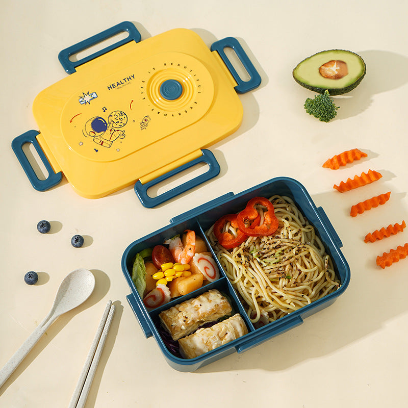 office worker lunch box, microwaveable, large capacity, picnic fruit plastic lunch box with cutlery gift