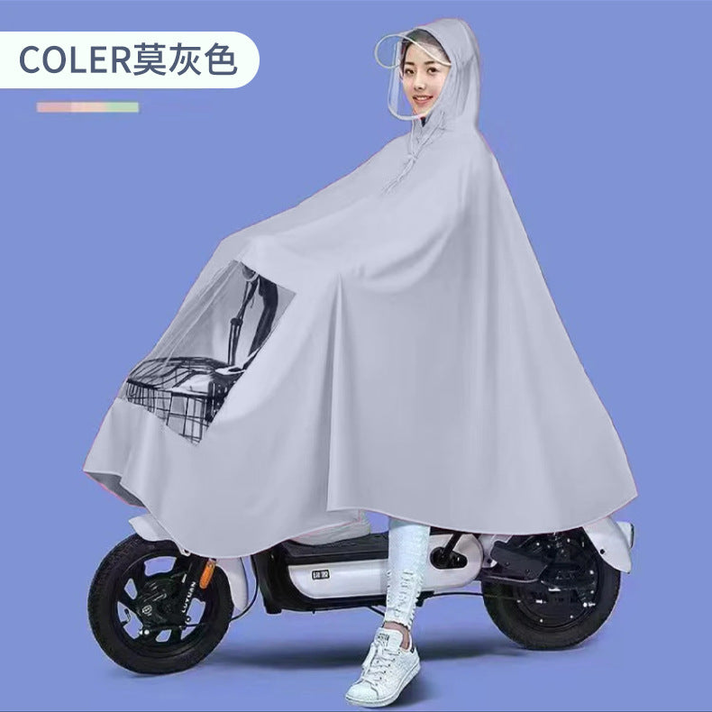 Oxford cloth raincoat motorcycle electric vehicle long plus size battery car special poncho anti-storm thickened plus size cross-border