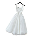 French hepburn style dress women's  summer high-end square neck camisole spliced mesh puffy gown maxi dress