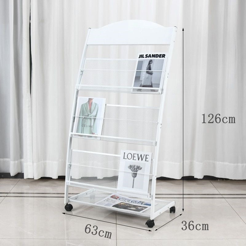 Floor magazine rack, newspaper rack, book rack, display rack, promotional material rack, single page rack, storage rack