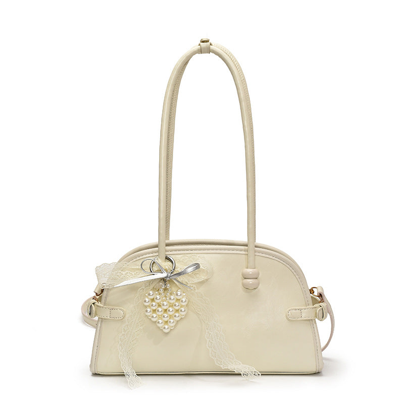 Cross-border niche popular handbag women's 2025 spring and summer new simple and versatile shoulder bag textured underarm bag pillow
