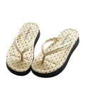 Outwearplaid summerfashionpopulareasiest for matchfairy stylecasualheight-increasing soft bottom flip-flop sandals