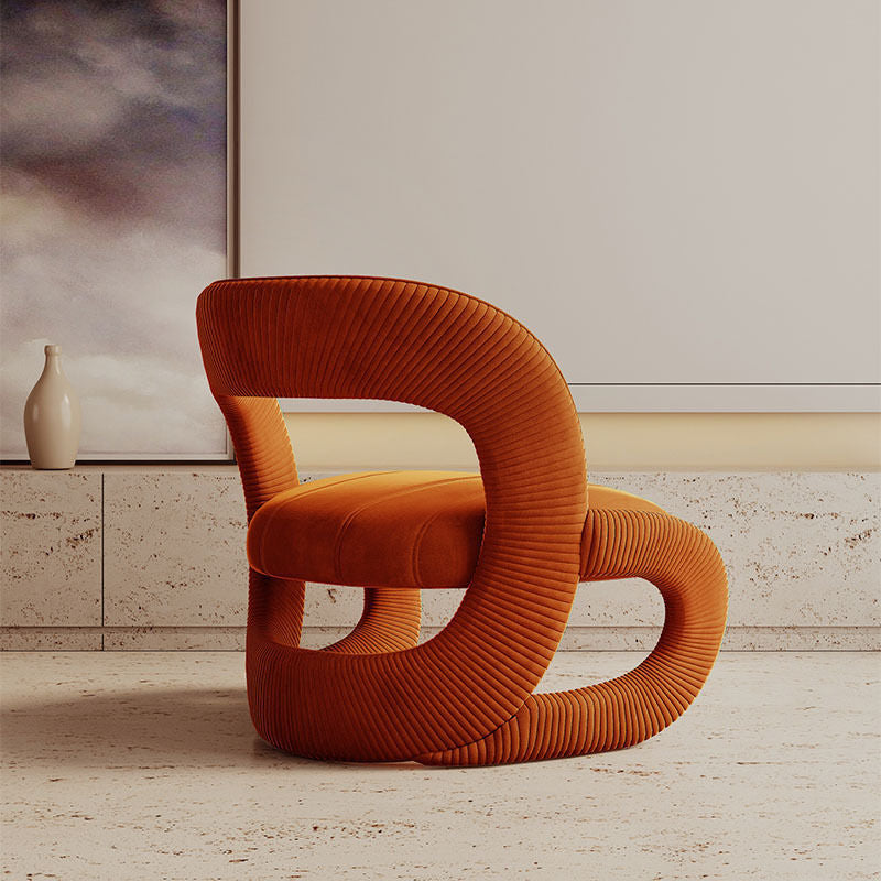 Designer single sofa chair wabi-sabi style homestay apartment leisure backrest bedroom irregular sofa solid wood minimalist