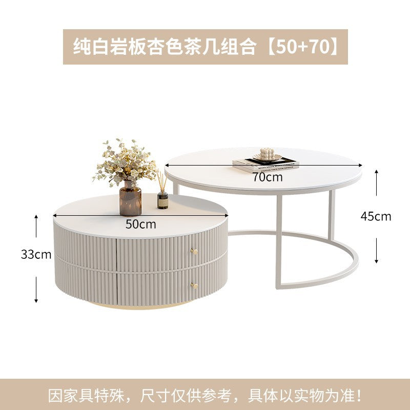 A slate coffee table living room for homecasual modern small apartment cream style accessible luxury round coffee table table combination