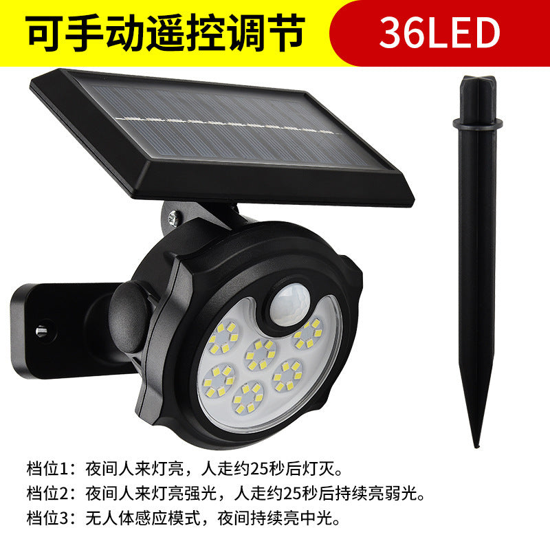 2021 new solar wall lamp, human body induction outdoor garden lamp, household wall waterproof lighting, small street lamp