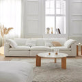 Custom cloud cloud sofa three-seater straight modern minimalist cream style down modular fabric sofa