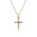 Wholesale gold cross necklaces - cross-border fashion, european & american style, high-end personalized jewelry, trendy ins style diamond-studded alloy pendants for women
