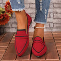 Plus size women's flat shoes for export - spring  pointed toe flyknit slip-on casual loafers - breathable