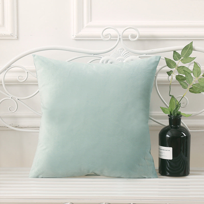 Simple pure color pillowcase velvet pillow bedside waist pillow living room sofa cushion dutch velvet drop shipping free shipping