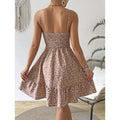 fashion  summer new arrival holiday floral pleated ruffles casual suspender dress for women