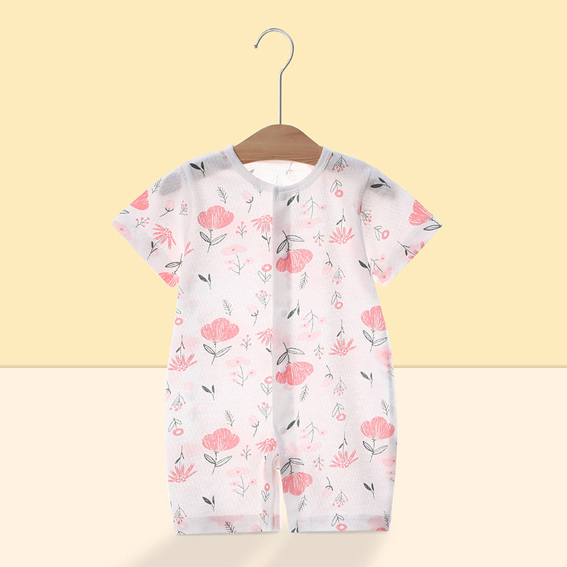 Wholesale baby rompers - spring/summer lightweight air conditioning suits, baby pajamas, long-sleeve onesies, crawling suits, newborn clothes