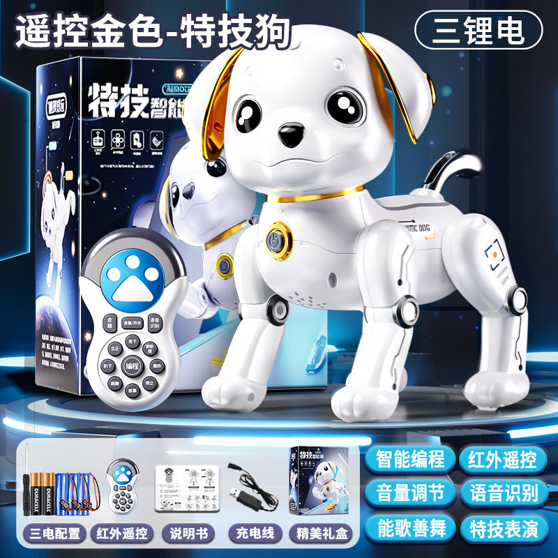 Kids' remote control pet robot dog - stunt, electric, sensor-activated, musical, dancing, smart robot dog - birthday gift toy