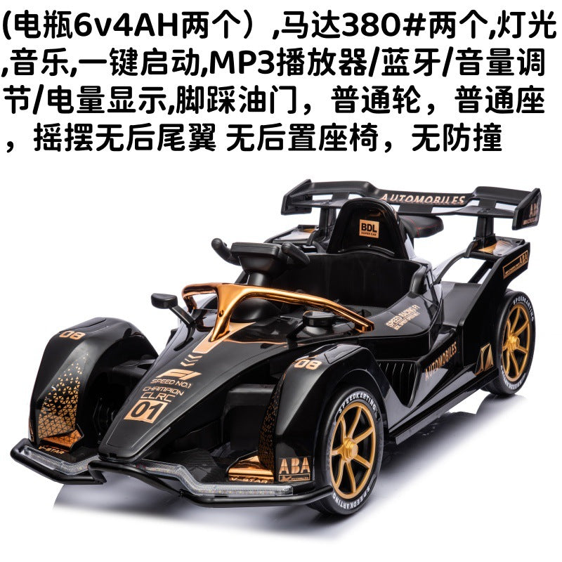 New kart children's electric car four-wheel drift car remote control men, women and children charging toy car can seat people