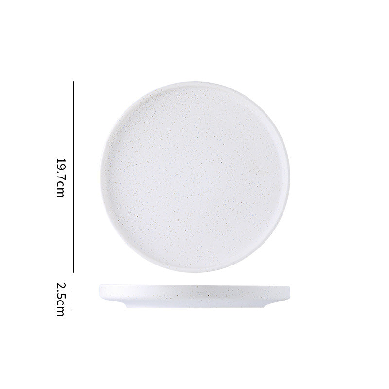 Minimalist and high-end ceramic bowls, plates, and dishes - creative, simple style for hotel restaurants, home use, western cuisine, steak plates, and dessert plates