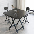 Black 80*74 one table and two chairs (rounded corners to prevent collision)