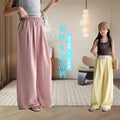 [new summer style] lazy style textured milk pants  summer wide-leg pants draped casual straight-leg floor-length pants