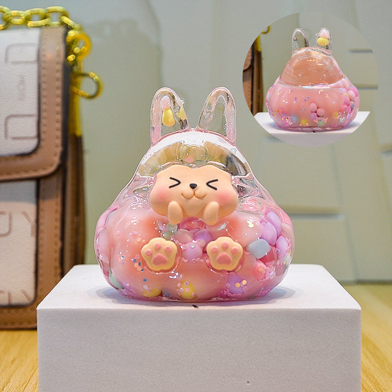 oversized three-dimensional quicksand KIKI shopping mall blind box figure desktop ornament car pendant DIY jewelry accessories