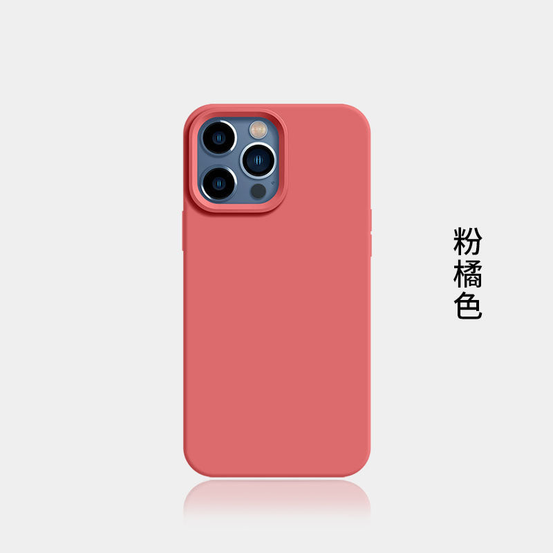 Suitable for iphone16pro liquid silicone mobile phone case new arrival apple 15 large hole all-inclusive 2 pure color protective cover soft