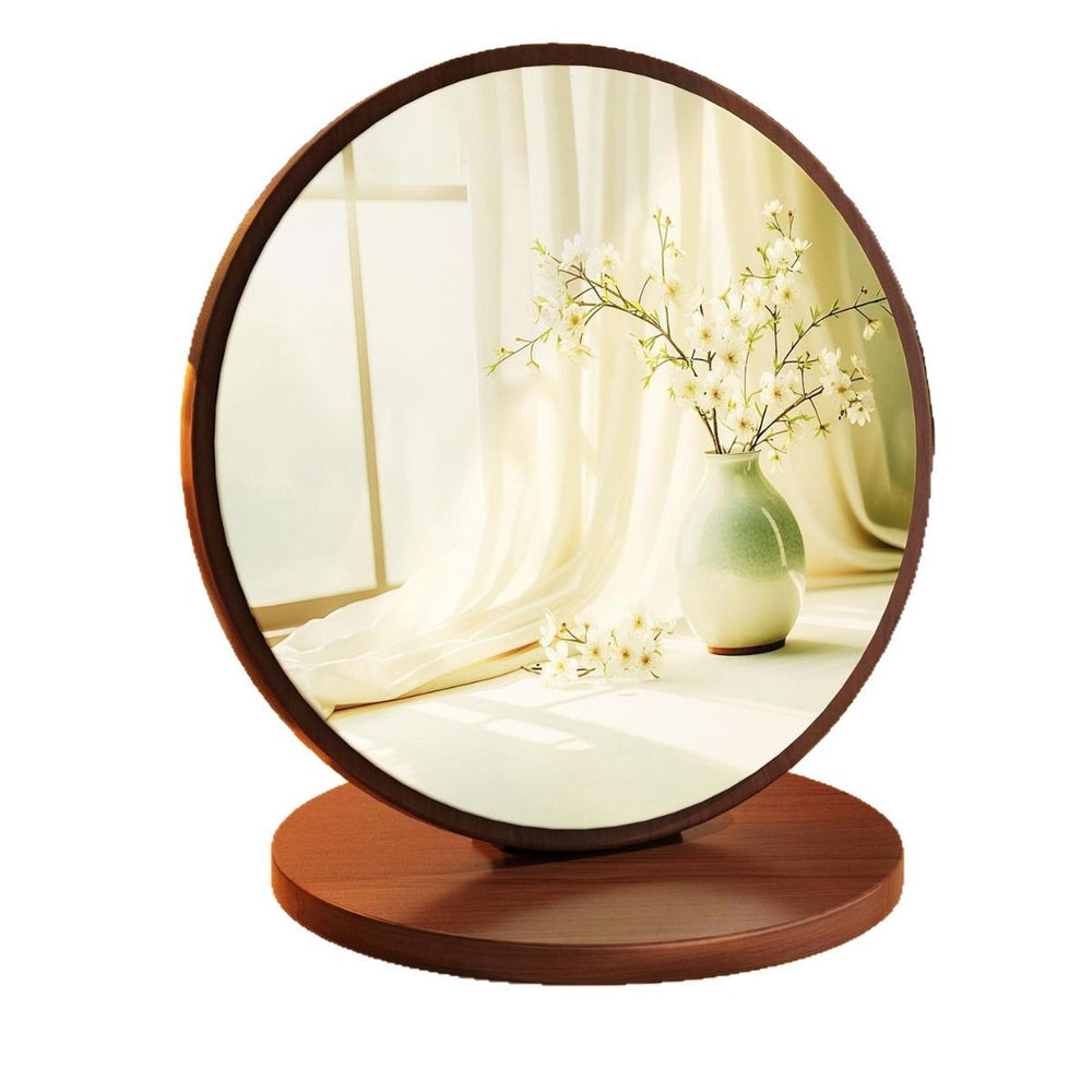 For homesolid wood cosmetic mirror women's bedroom dressing table mirror retro portable foldable large desktop desktop dressing mirror