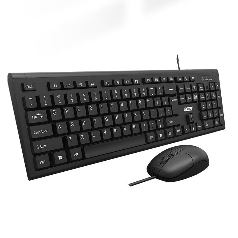Source wholesale wired keyboard, mouse set, black independent digital area, splash-proof keyboard