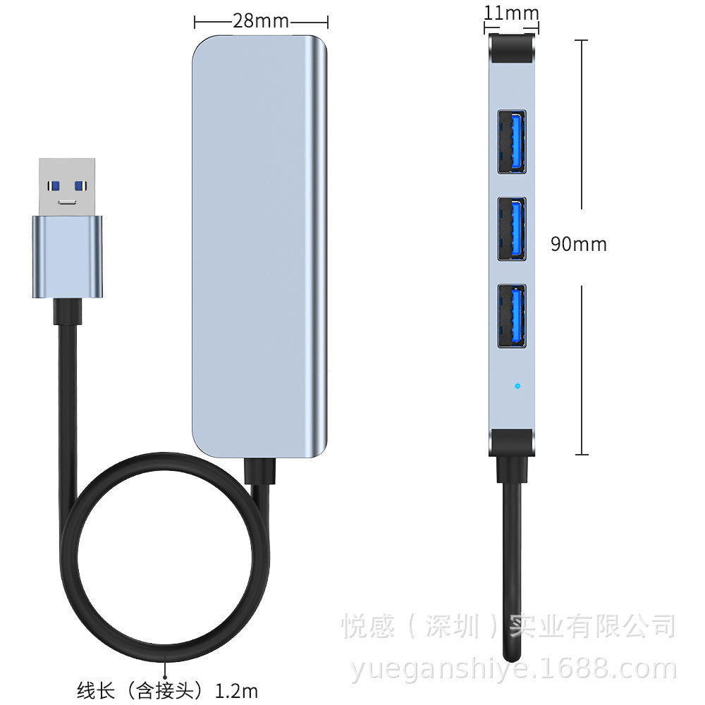 hot-selling manufacturer in stocktype-c hub3.0 one-to-four computer hub usb splitter multi-interface
