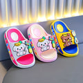 Kids' summer slippers: boys' and girls' indoor home cartoon non-slip soft sole cute outdoor sandals for toddlers and big kids