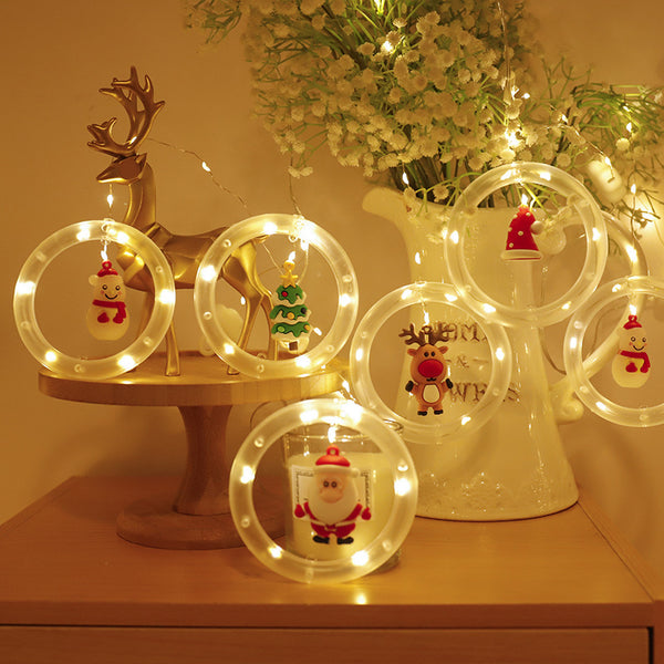 Christmas lights new curtain lights snowman santa christmas lights string lights festive led decorative lights