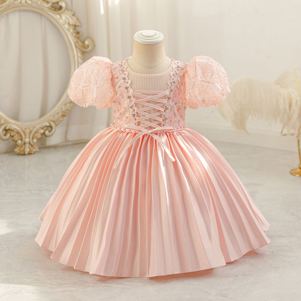 Ready-to-ship toddler lace-up princess dress - perfect for baby girl's first birthday!