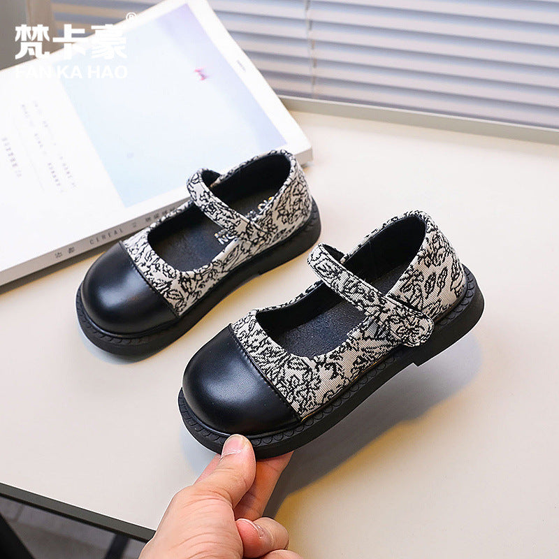 Vancahao girls' flats - new autumn  collection: stylish princess shoes for kids, soft-soled korean fashion leather shoes