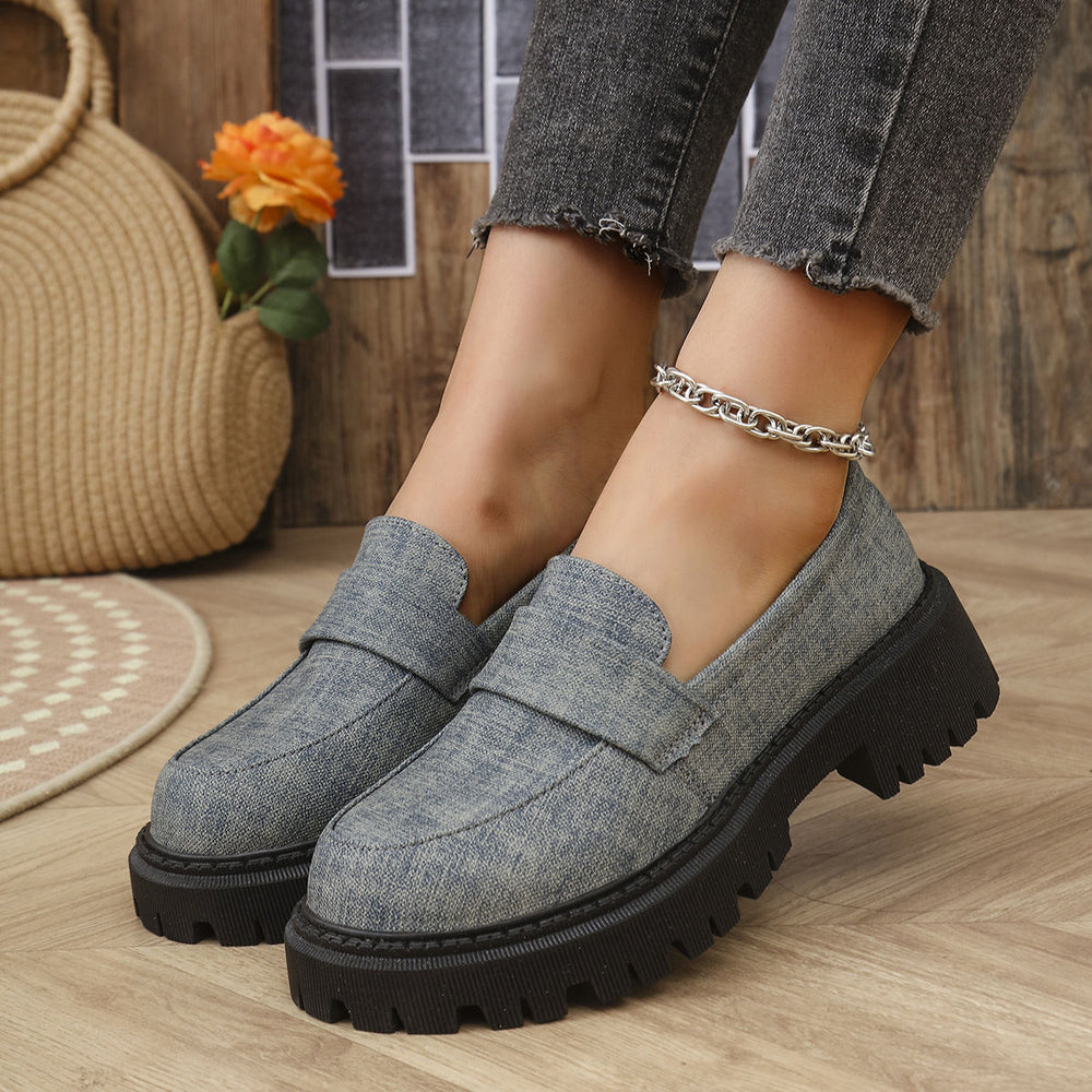 Export spring autumnew arrival british style slip-on small leather shoes for women retrothick sole loafers casualeasiest for matchflats