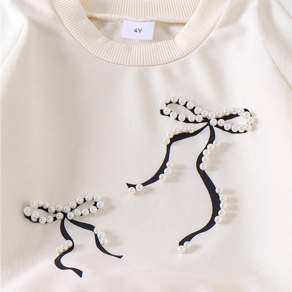 Children's clothing cross-border girlsuit apricot long-sleeved topspantssuit