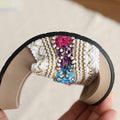 one-line flats slippers summernew arrivalkids shoes bohemia style flatsoutwear shoes woven beach shoes