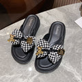 Bread bear thick sole slippers women's new arrivalsummeroutwearniche stylesense of designhigh-looking sandals beach shoes