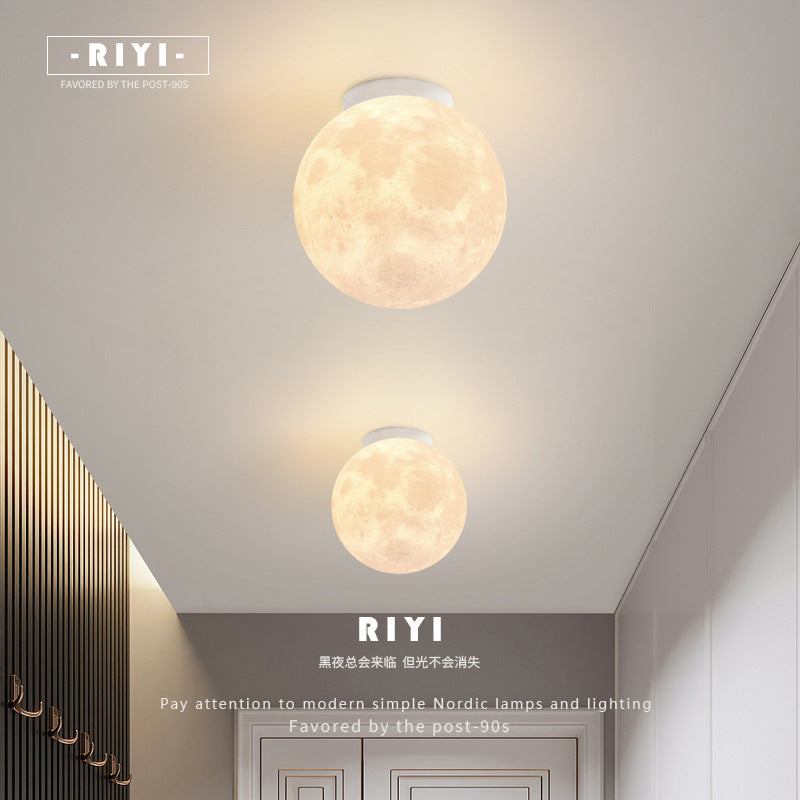 Creative Moon Light Large Modern Simple Aisle Corridor Ceiling Light Creative Children's Room Bedroom Moon Lighting