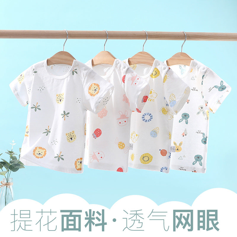 Baby t-shirt short sleeve boys summer thin style children's half sleeve top 0-3 years old summer clothes boys toddler new summer collection