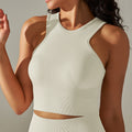 European and american new seamless yoga outfit sexy backless sports bra high waist butt lifting leggings running fitness wear for women