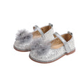 Vancahao girls' fashion crown princess shoes - new autumn  korean style soft sole leather shoes for children